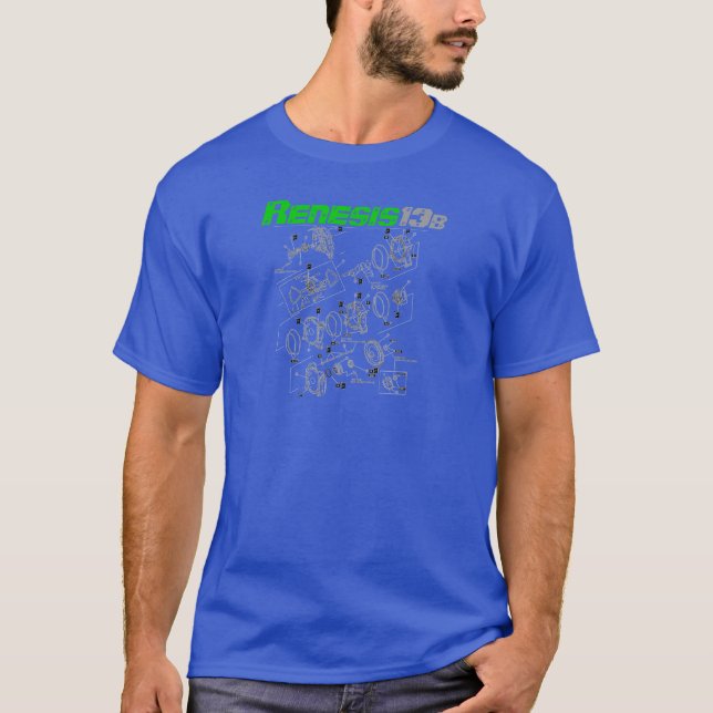 Camiseta rx rx8 Mazda del motor rotatorio (Anverso)