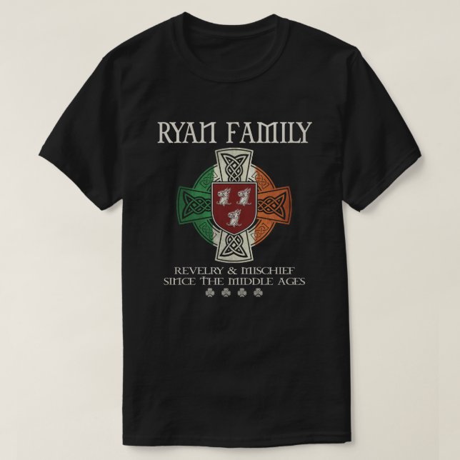 Camiseta Ryan Family Ireland Ryan apellido (Diseño del anverso)