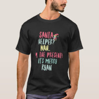Ryan Navidades Gracioso Texto de Santa Helper Man 