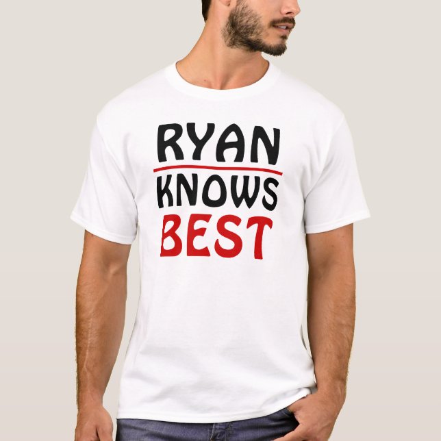 Camiseta Ryan sabe lo mejor (Anverso)