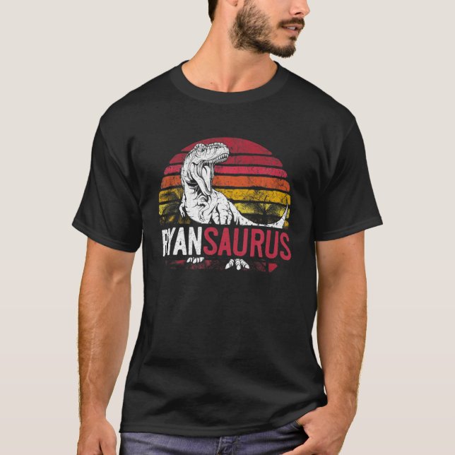 Camiseta Ryan Saurus Funny Personalizado Dinosaurio T Rex N (Anverso)