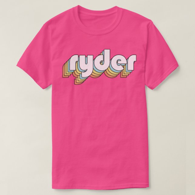 Camiseta Ryder Retro Typography Typography Style Faded Styl (Diseño del anverso)