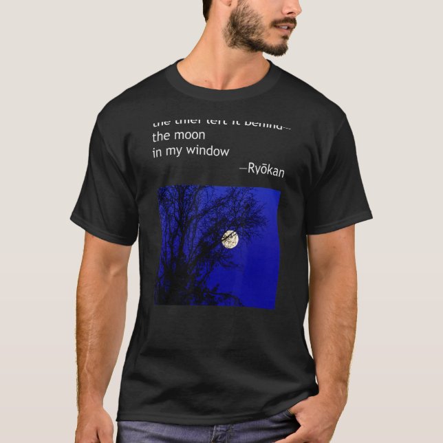 Camiseta Ryokan Ryokwan Haiku Ladrón de poemas dejado detrá (Anverso)