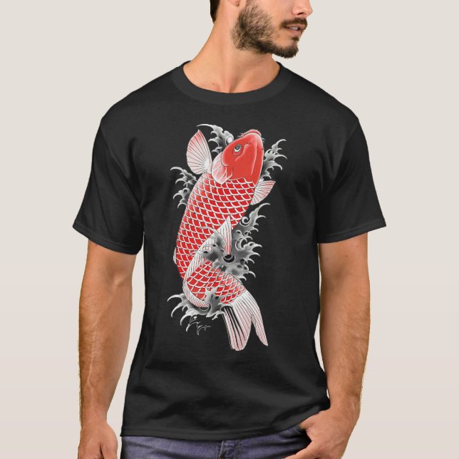 Camiseta Ryu Ga Gotoku Akira Nishikiyama Koi Fish Tattoo (Anverso)