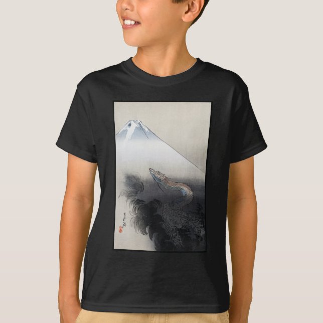 Camiseta Ryu Shoten: Dragón ascendente sobre Fuji, Japón (Anverso)