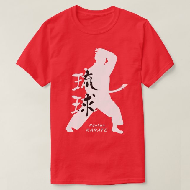 Camiseta Ryukyu Okinawa Karate White (Diseño del anverso)