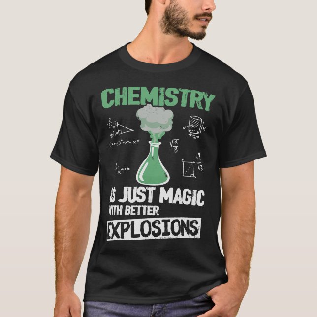 Camiseta S2 Experimento de laboratorio químico en química d (Anverso)