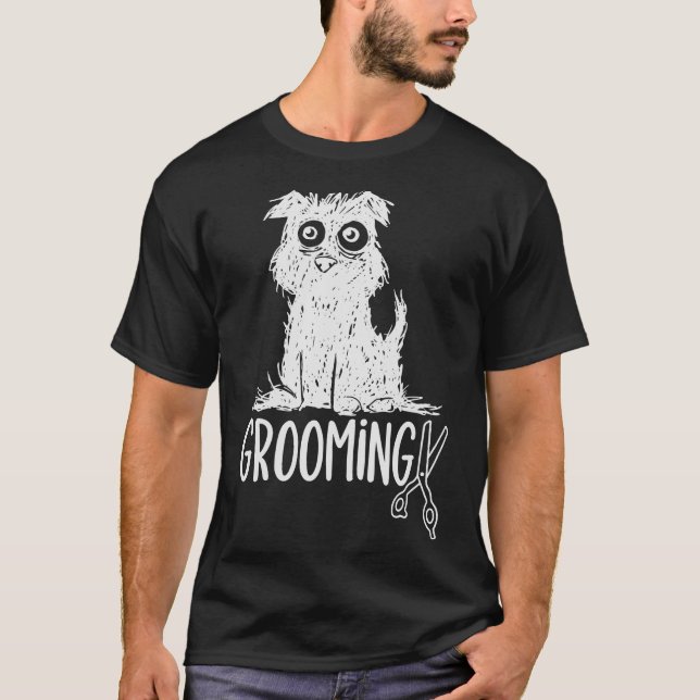 Camiseta S2 Perro Grooming Perro Grooming Groomer (100) (Anverso)