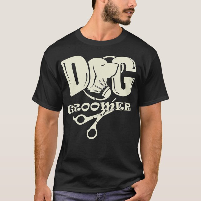 Camiseta S2 Perro Grooming Perro Grooming Groomer (101) (Anverso)