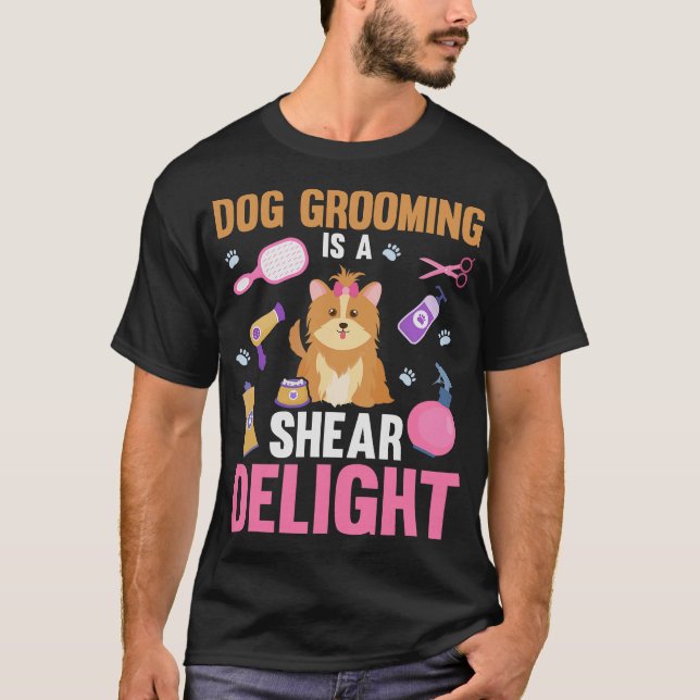 Camiseta S2 Perro Grooming Perro Grooming Groomer (102) (Anverso)
