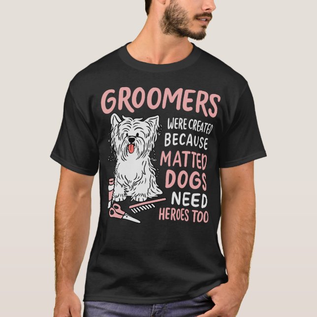 Camiseta S2 Perro Grooming Perro Grooming Groomer (111) (Anverso)
