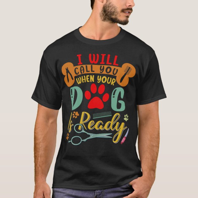 Camiseta S2 Perro Grooming Perro Grooming Groomer (131) (Anverso)