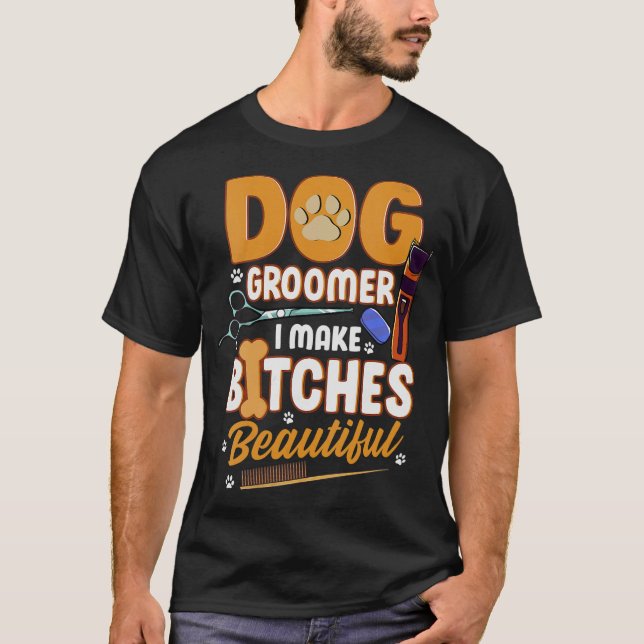 Camiseta S2 Perro Grooming Perro Grooming Groomer (43) (Anverso)