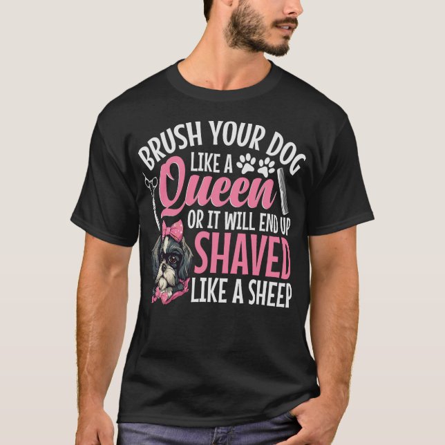 Camiseta S2 Perro Grooming Perro Grooming Groomer (48) (Anverso)
