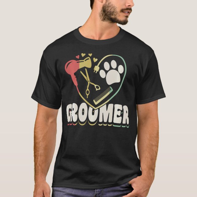 Camiseta S2 Perro Grooming Perro Grooming Groomer (85) (Anverso)