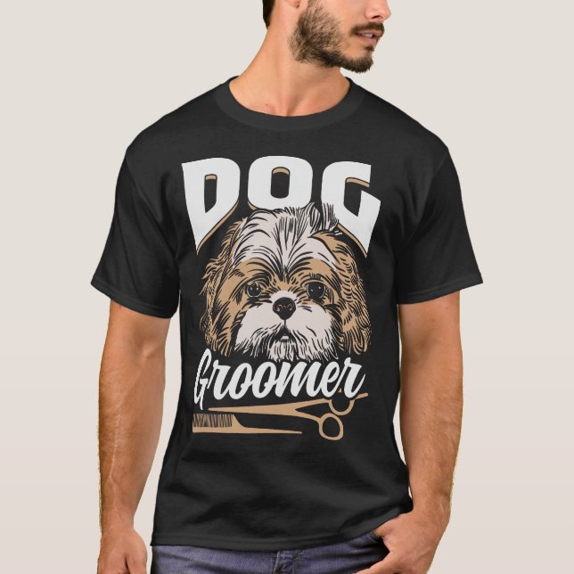 Camiseta S2 Perro Grooming Perro Grooming Groomer (88) (Anverso)