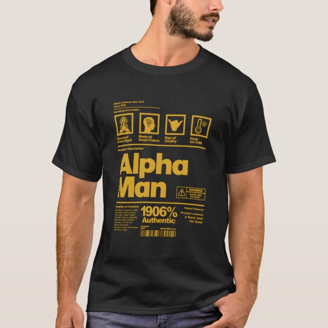 Camiseta S Alpha African 1906 Fraternity Information . . (Anverso)