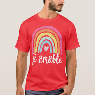 Camiseta S amable profesor español bilingüe sé amable boho