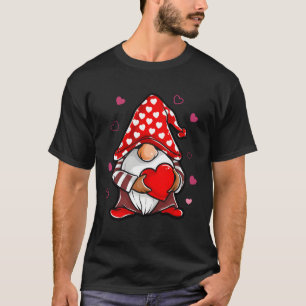 Camiseta S Day Gnome Love Holding Red He