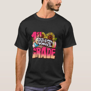Camiseta S de vaquero occidental de cuero de leopardo de vu