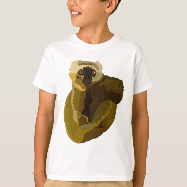 Camiseta S es para Sandfords Brown Lemur (Anverso)