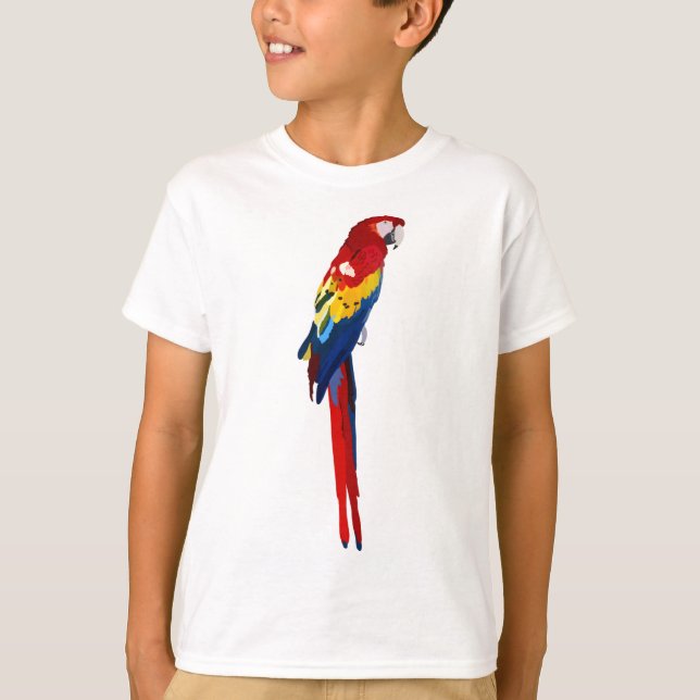 Camiseta S es para Scarlet Macaw (Anverso)