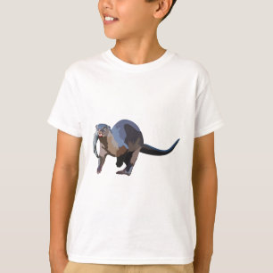 Camiseta S es para un Otter suave y recubierto