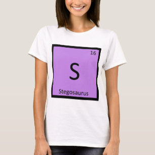 Camiseta S - Estegosaurio Química Tabla Periódica