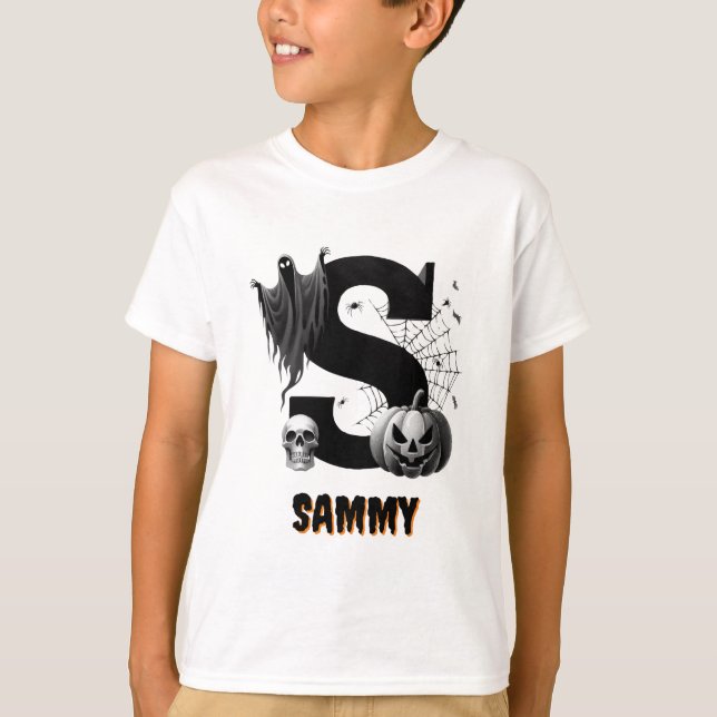 Camiseta S InicialTruco o Trate la Halloween Curada (Anverso)