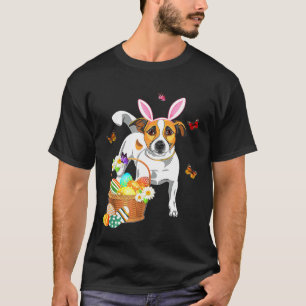 Camiseta S Jack Russell Bunny Ear Con Disfraz De Pascua De 
