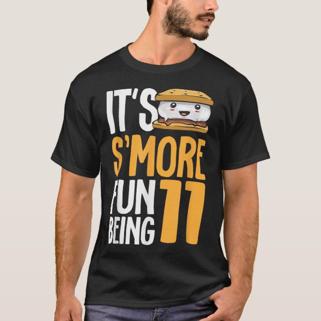 Camiseta S’more Campfire 11th Birthday Marshmallow Camping  (Anverso)