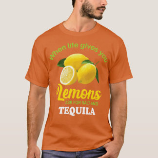 Camiseta s Pedir sal Tequila Divertido limón