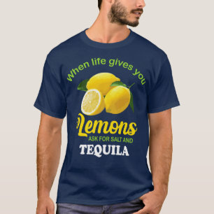 Camiseta s Pedir sal Tequila Divertido limón