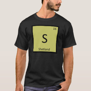 Camiseta S - Poni Shetland Tabla Periódica Química Caballo