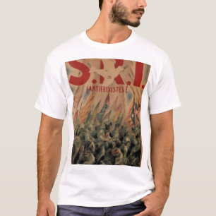 Camiseta ¡S.R.I. Antifascist! Piense el poster del