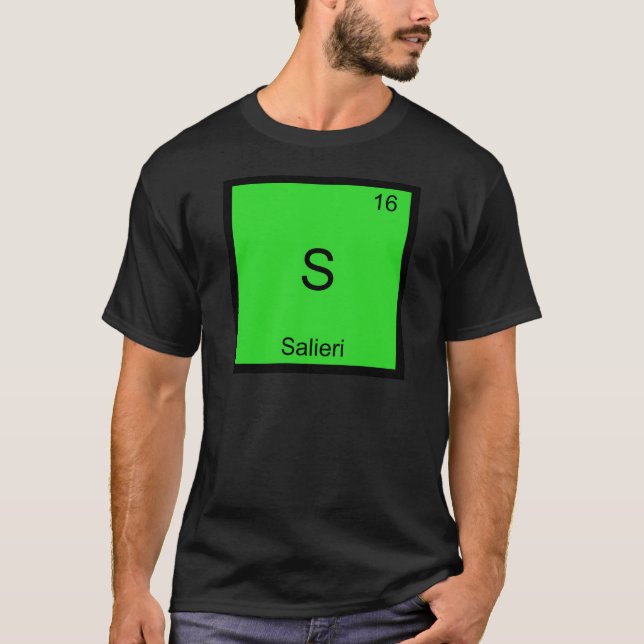 Camiseta S - Salieri Gracioso Símbolo de química T-Shirt (Anverso)
