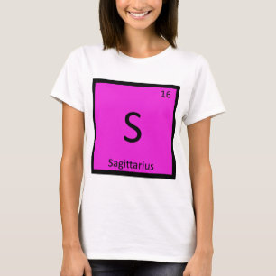 Camiseta S - Signo del Zodiaco Sagitario Símbolo Químico