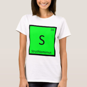 Camiseta S - Símbolo de la Tabla Periódica del Dinosaurio S
