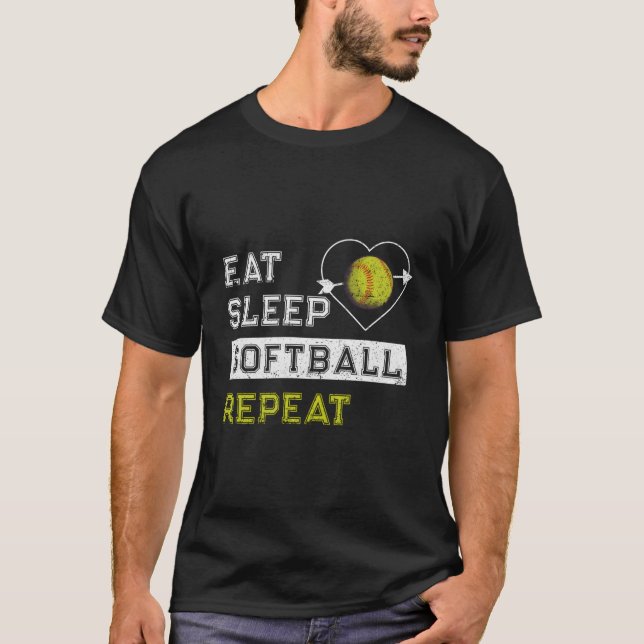 Camiseta S Softbol N Jugadores de Softbol (Anverso)