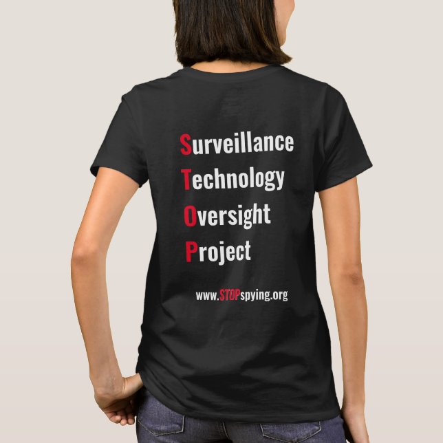 Camiseta S.T.O.P. Observe/camiseta atlética del nombre - (Reverso)