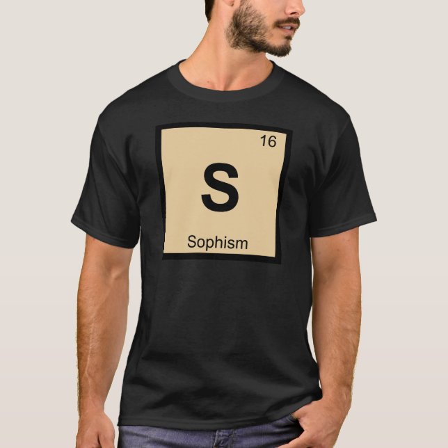 Camiseta S - Tabla periódica de filosofía del sofismo Quími (Anverso)