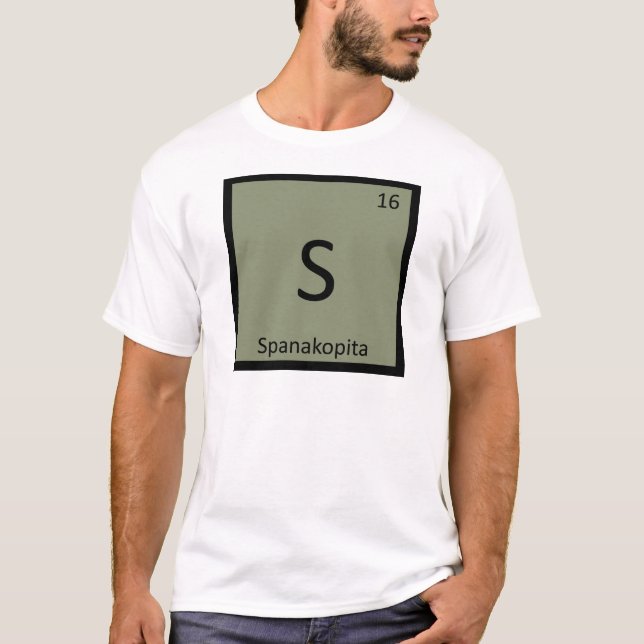 Camiseta S - Tabla periódica de química del apetito de Span (Anverso)