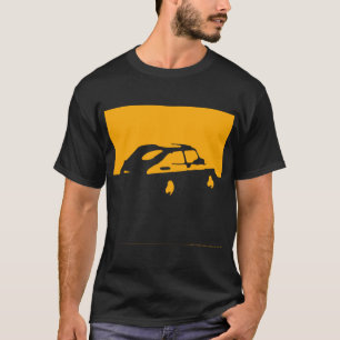 Camiseta Saab 900, 1990 - Amarillo sobre carbón vegetal