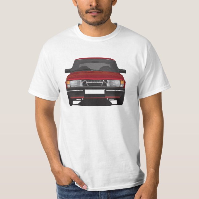 Camiseta Saab 900 turbo (rojo) (Anverso)