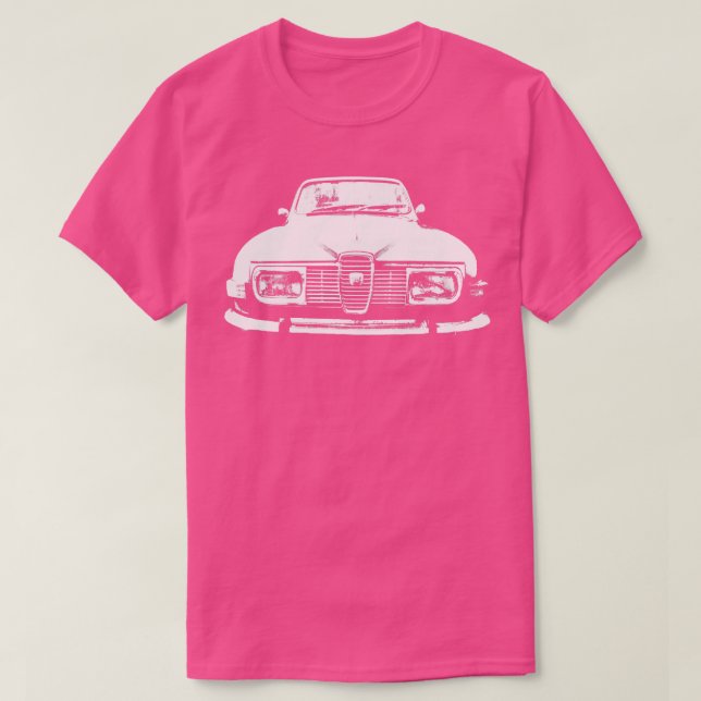Camiseta Saab 95 blanco monobloque clásico (Diseño del anverso)