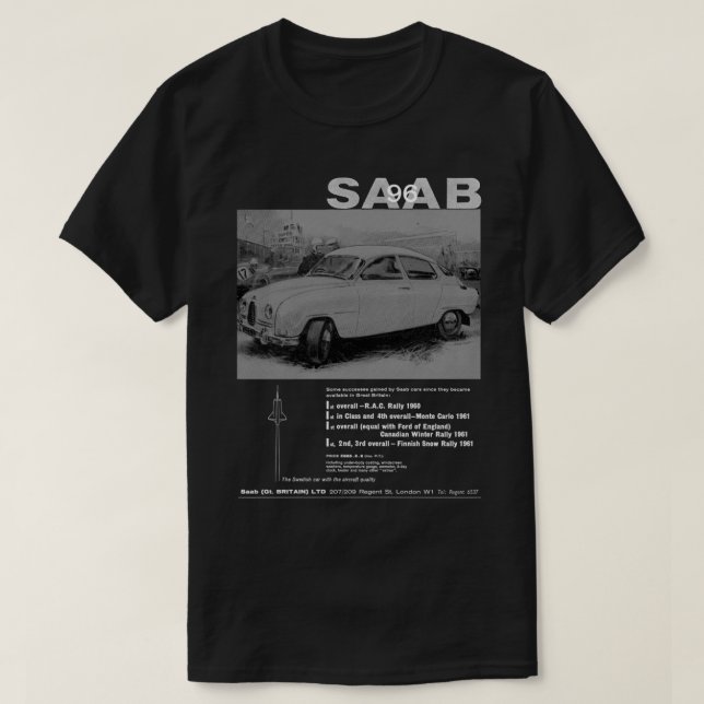 CAMISETA SAAB 96 (Diseño del anverso)