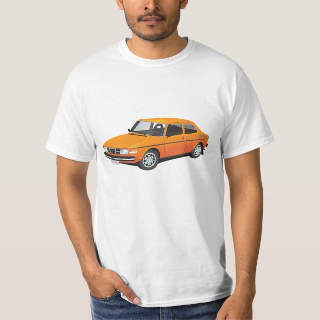 Camiseta SAAB 99 naranja (Anverso)