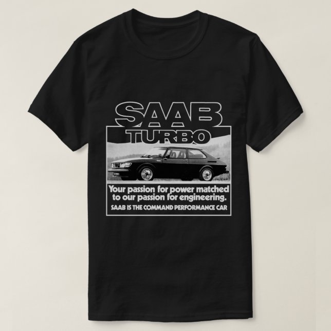 CAMISETA SAAB 99 TURBO (Diseño del anverso)