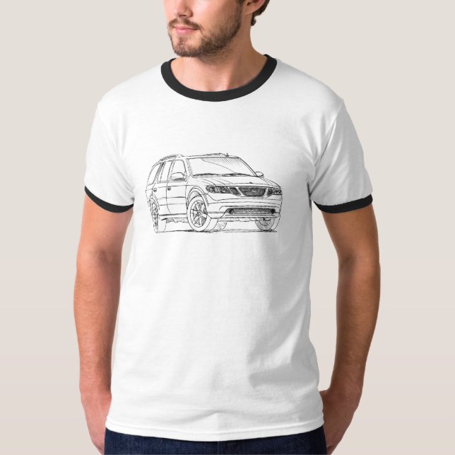 Camiseta saab 9-7X aero- 2008 (Anverso)
