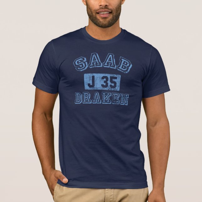 Camiseta Saab Draken - AZUL (Anverso)